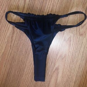 Black thong bikini bottom
